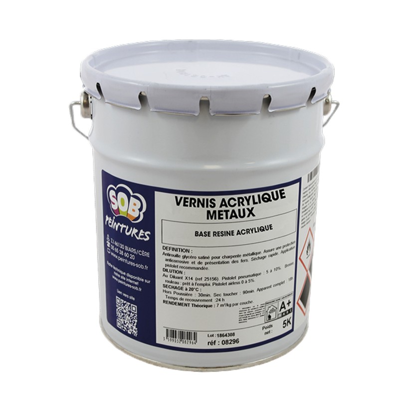 SOB Solutions : Vernis Acrylique Métaux - Protection & Peinture